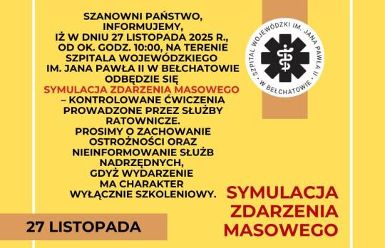 SYMULACJA ZDARZENIA MASOWEGO 27.11.2025r.