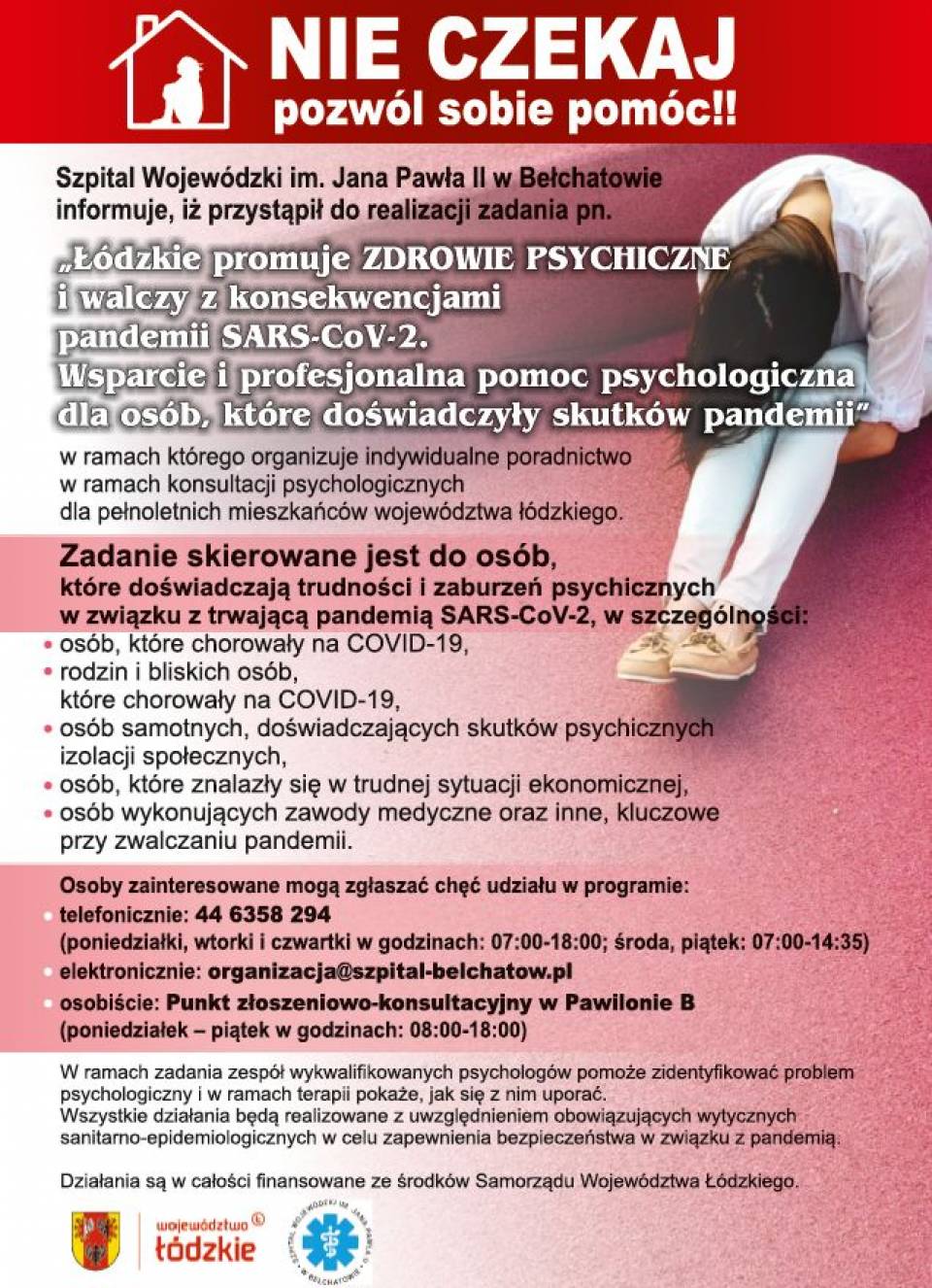 Aktualność Wsparcie i pomoc psychologiczna dla osób, które doświadczyły skutków pandemii