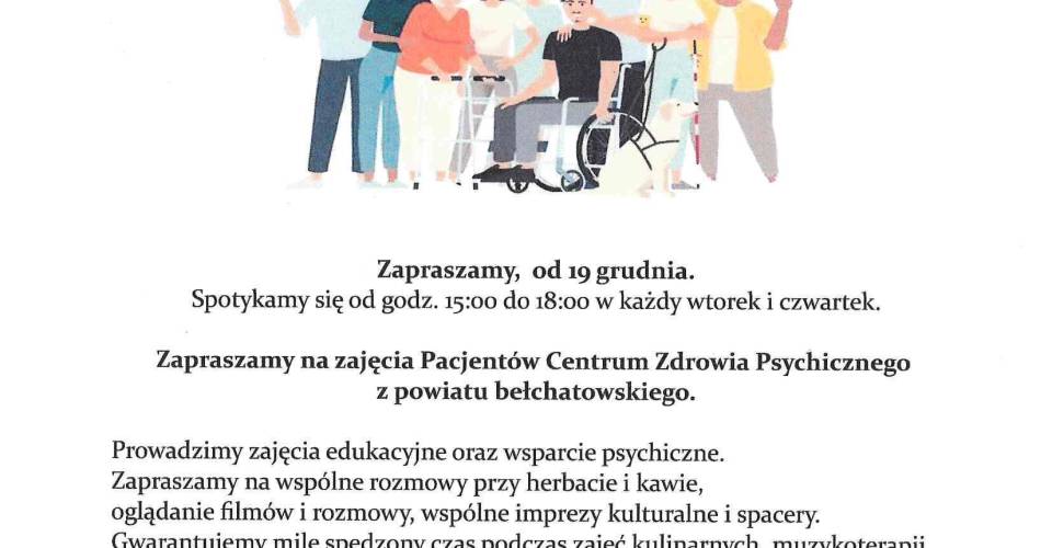 Zapraszamy na spotkania Klubu Pacjenta