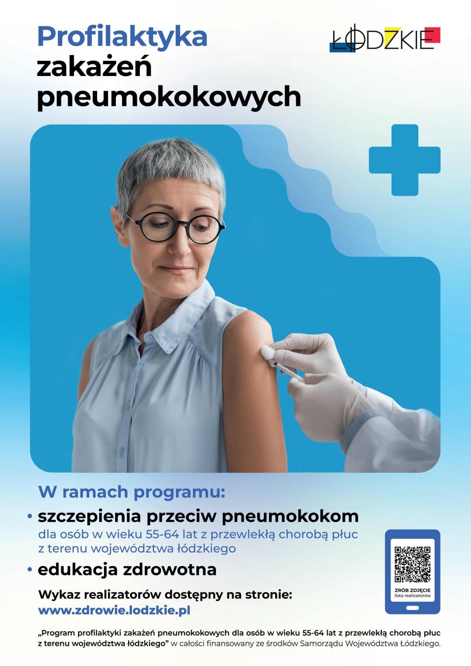 Aktualność Program profilaktyki zakażeń pneumokokowych finansowany ze środków Samorządu Województwa Łódzkiego.