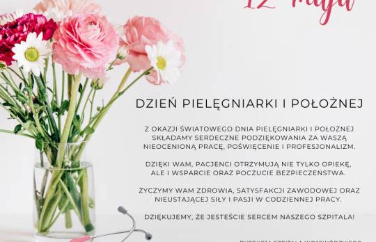 12 maja - Światowy Dzień Pielęgniarki i Położnej